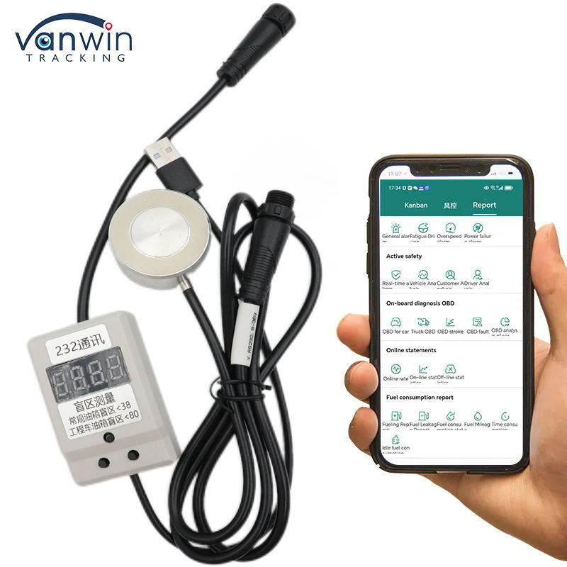 Giám sát nhiên liệu xe tải Hệ thống định vị toàn cầu Theo dõi cảm biến mức bình nhiên liệu Cảm biến nhiệt độ mức nhiên liệu