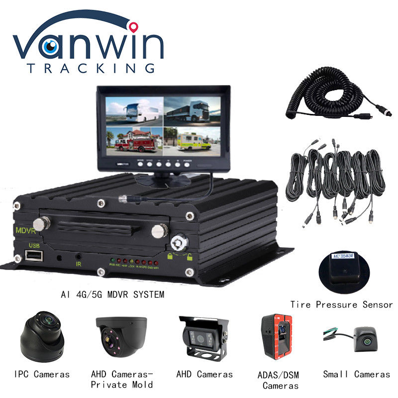 4G 5G WIFI GPS 8 CH AI DVR di động ADAS DMS Với thẻ SD HDD SSD Cho xe buýt xe tải