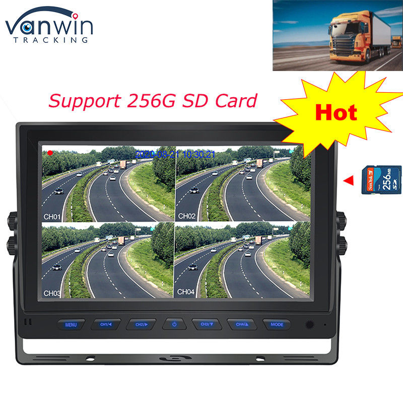 Màn hình LCD 7 inch thời gian thực GPS 4G AHD 4CH Màn hình hiển thị màn hình ô tô cho xe buýt