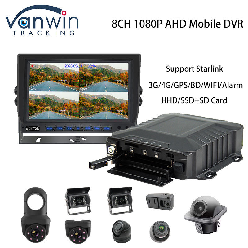4G Starlink 1080P AHD 8 kênh Xe ô tô CCTV MDVR GPS 4G WIFI Hệ thống camera DVR di động
