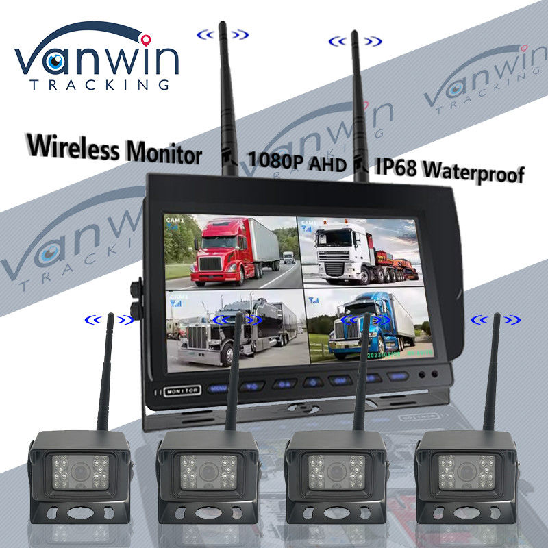 Hệ thống camera không dây kỹ thuật số AHD 7 inch cho xe tải, camera lùi xe, bộ màn hình TFT không dây cho ô tô