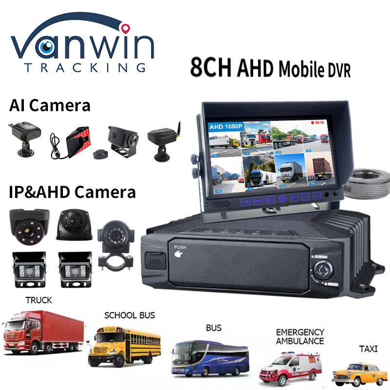 1080p HDD 8ch DVR di động 4g GPS WIFI MDVR Kit Hệ thống camera cho hệ thống theo dõi xe An ninh xe