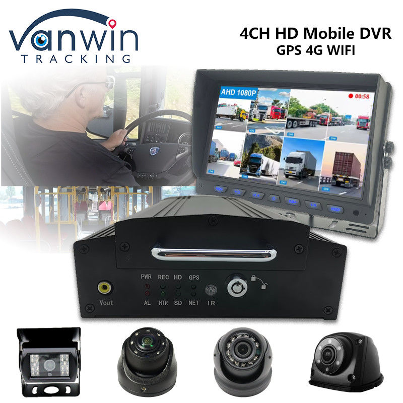 4 kênh HDD SSD DVR di động 1080P 4G WiFi GPS MDVR Camera xe ô tô Hệ thống CCTV