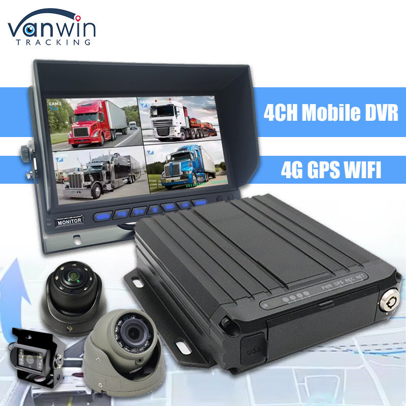 OEM ODM Thời gian thực 4CH GPS DVR Điện thoại với 4G 1080P Wifi Card SD kép MDVR cho xe buýt