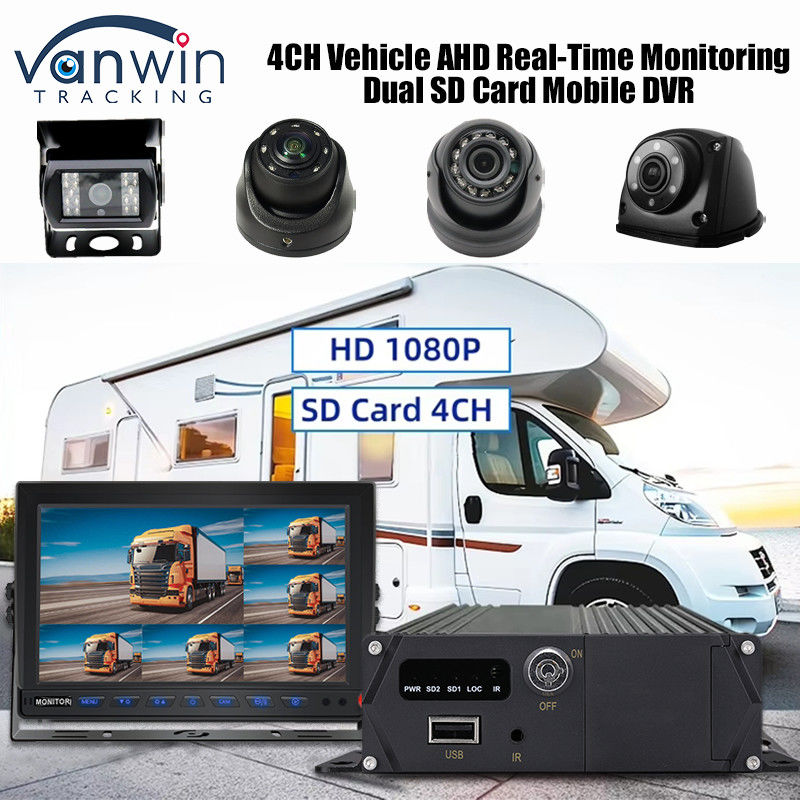 CMSV6 4CH Card SD kép DVR di động 4G GPS Real Time giám sát Video giám sát MDVR