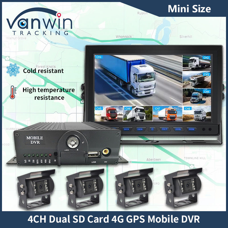 H.265 4CH Full HD DVR di động trực tiếp Blackbox Recorder 4G Wifi GPS CCTV xe