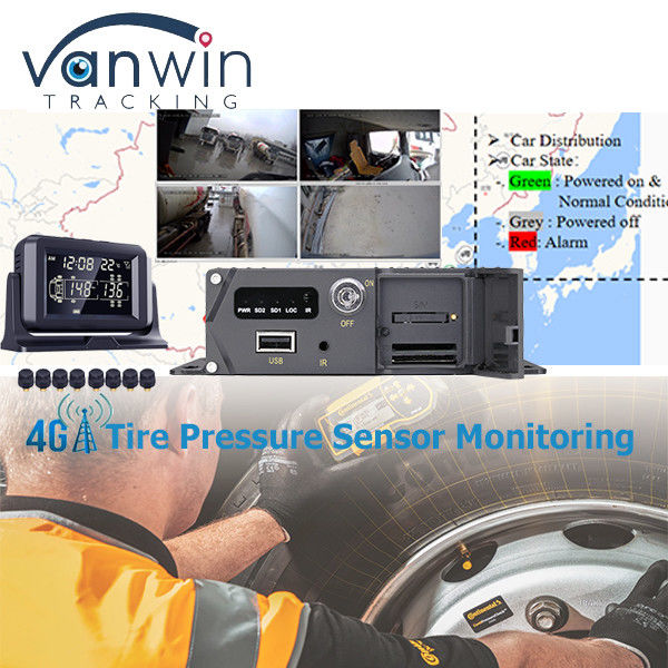 AHD 1080P hỗ trợ mức dầu và theo dõi áp suất lốp 8-Channel Video Recorder MDVR cho xe tải / xe hậu cần