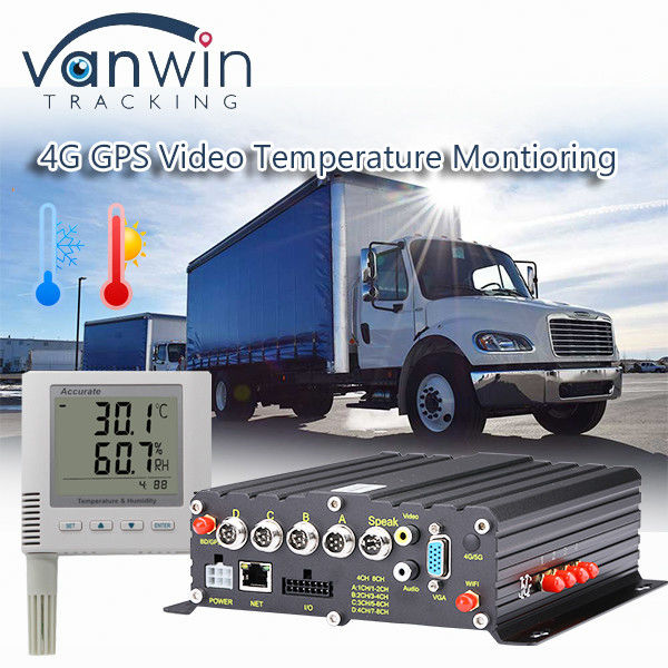 Hệ thống giám sát nhiệt độ xe tải tủ đông 4G GPS GPS MDVR tất cả trong một giải pháp