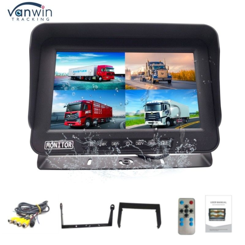 4 kênh màn hình xe AI chống nước IPX69 chống nổ 10 " AHD màn hình cho xe cơ khí