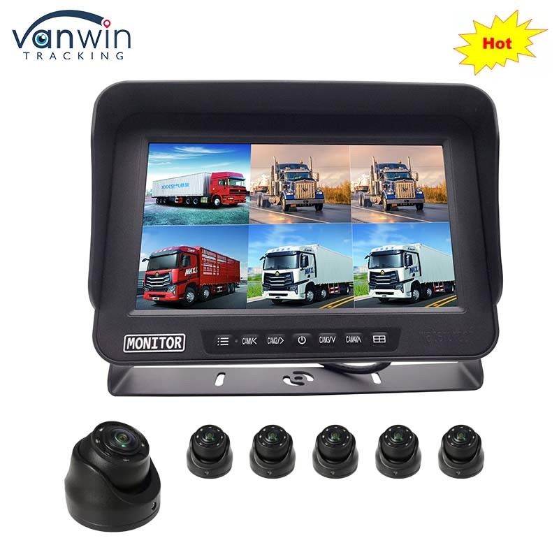 AHD 1080P MDVR Monitor 10.1 Inch 6 Channel Kiểm tra màn hình tách chống nước Thẻ SD cho xe