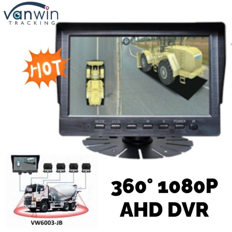 360 độ AHD DVR 7 / 9 / 10,1 inch Hệ thống ghi hình máy ảnh xe hơi cho xe tải xe buýt