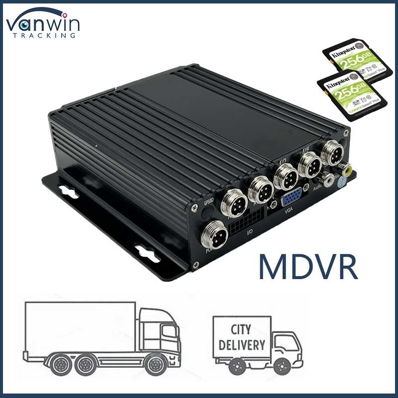 4CH 1080P Dual SD Card DVR di động 4G GPS1080P Chức năng GPS xe 12 tháng Bảo hành