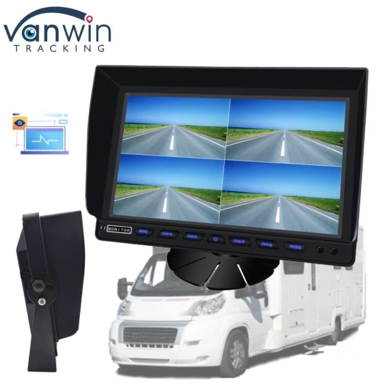 10.1 Inch 4 Channel Car Monitor Cỡ lớn HD màn hình giám sát cho một loạt các phương tiện