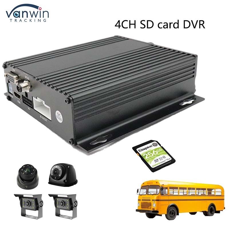4 kênh AHD 1080P SD Card 256G DVR di động với cổng USB VGA cho Truck Security DVR Recorder