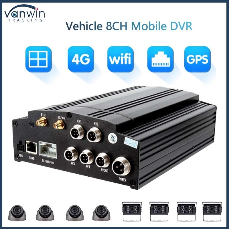 8 kênh DVR di động 1080P 4G GPS WIFI HDD Card DVR Full HD Camera xe ô tô cho xe buýt thành phố