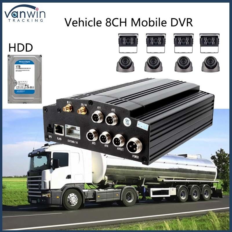 8CH Xe 1080P H. 265 HDD DVR di động Xe tải MDVR Xe giám sát từ xa MDVR