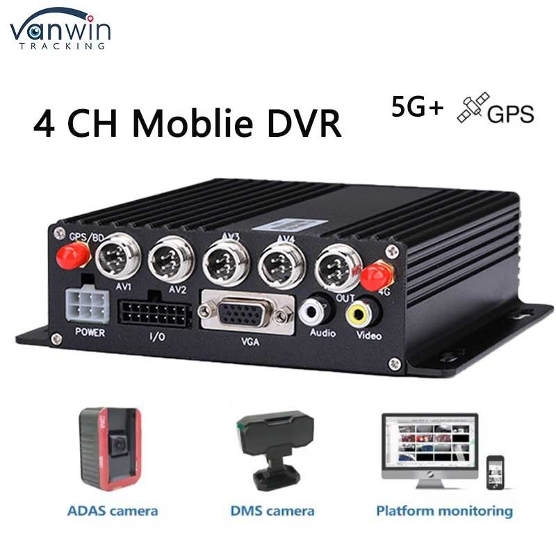 4 kênh DVR xe hơi với 5G GPS AHD Camera SD Card Video Recorder cho xe tải xe buýt