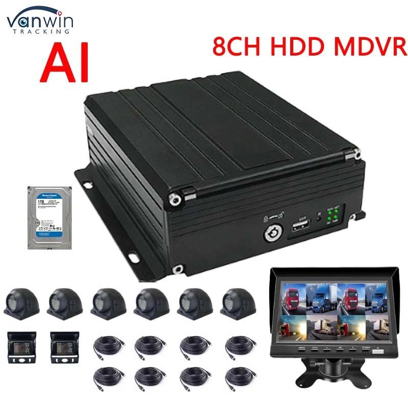 8CH AI ADAS DMS DVR di động 4G GPS1080P HD Hỗ trợ OEM HDD SSD MDVR xe tải xe buýt Video Recorder