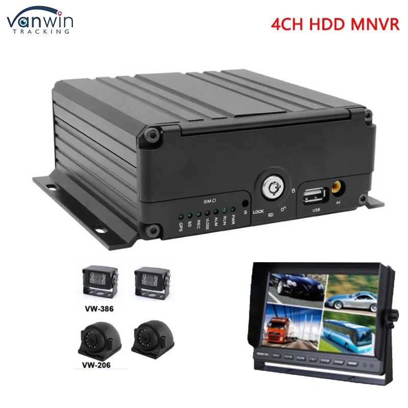 4CH 1080P AHD 3G 4G WIFI Và GPS SD HHD NVR di động cho xe buýt / xe tải / taxi