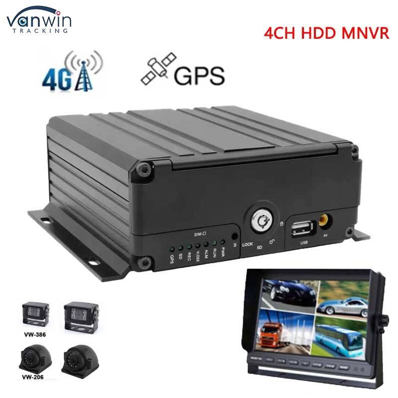 4 kênh NVR di động với 1080P Remote 3G 4G GPS Wifi Vehicle Bus Truck Network Monitoring