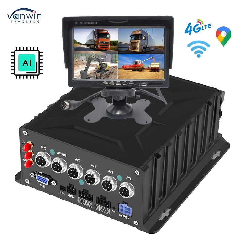 4CH 1080P Vehicle Monitoring Reverse Backup Camera AI MDVR Hệ thống theo dõi GPS xe