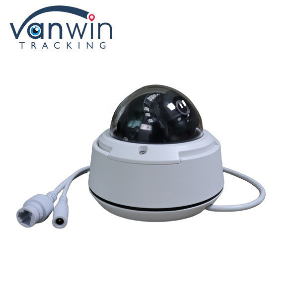 Máy ảnh IP HD 1080P với thị giác ban đêm tốt Thiết bị CCTV chống phá hoại bên trong POE Network Dome Camera cho xe buýt