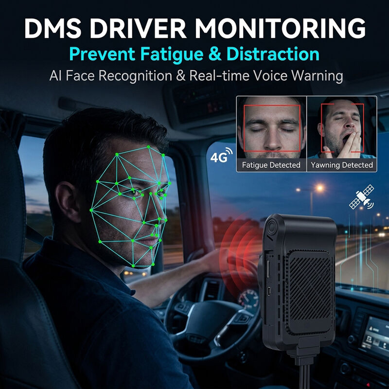 AI Fleet Dashcam 4G LTE với ADAS DMS BSD Active Driver Coaching & Risk Mitigation Car Blackbox