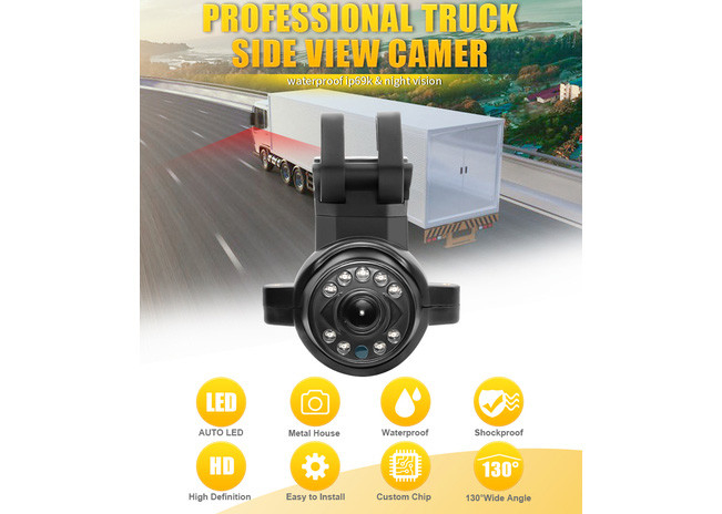Camera an ninh ô tô 12V / 24V Chống thấm nước Mặt trước Máy ảnh nhìn ban đêm cho xe tải